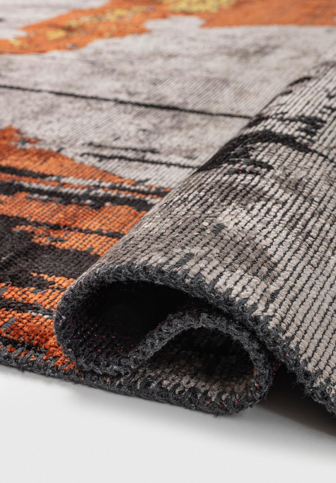 Po Black - Light Grey Rug Rugs - Venetto Design Venettodesign.com