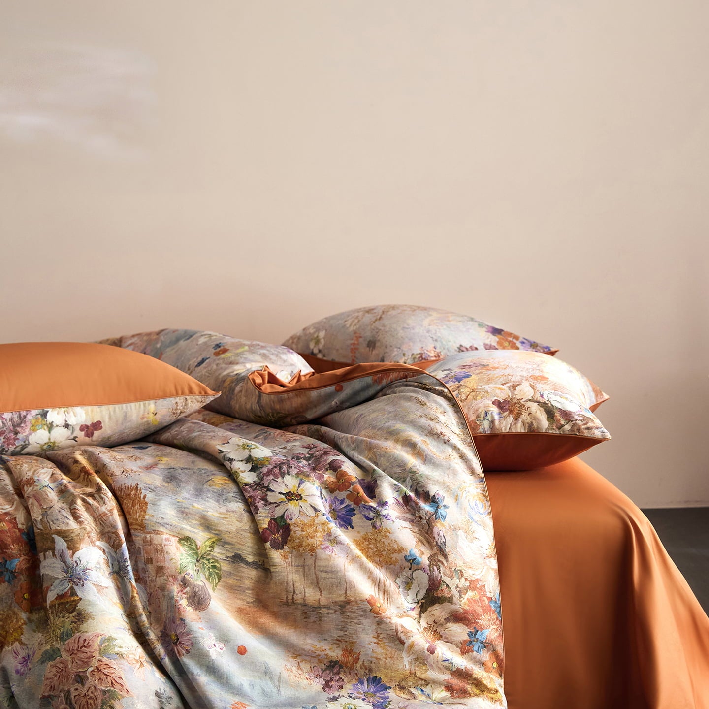 Althea Scenic Luxury Egyptian Cotton Duvet Cover Set with Waterside Scenery Print - Venetto Design Venettodesign.com