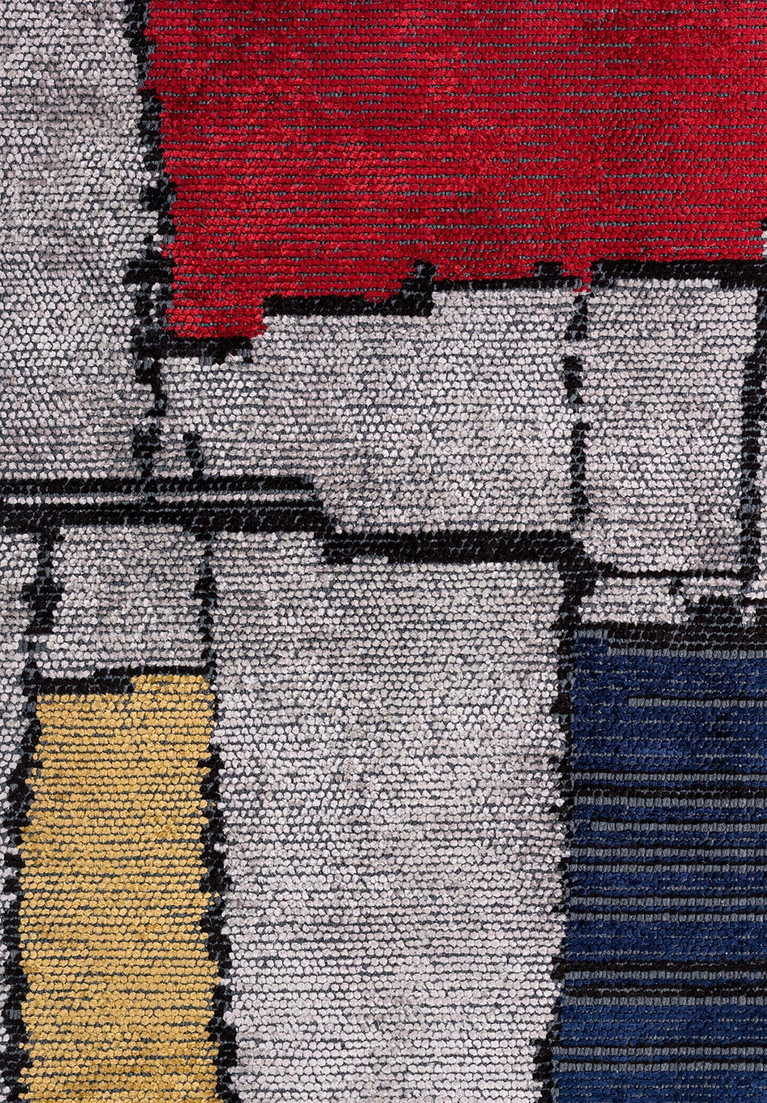 Bristol Red - Light Grey Rug Rugs - Venetto Design Venettodesign.com