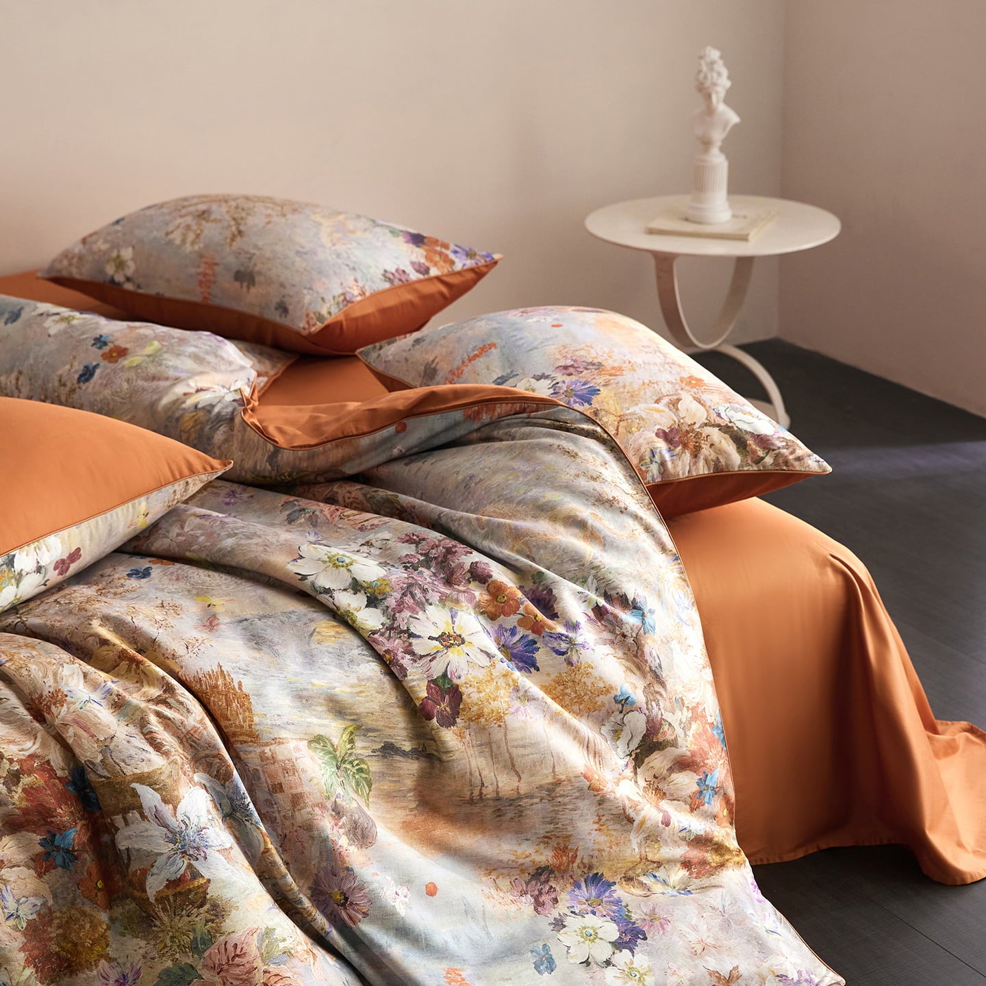 Althea Scenic Luxury Egyptian Cotton Duvet Cover Set with Waterside Scenery Print - Venetto Design Venettodesign.com
