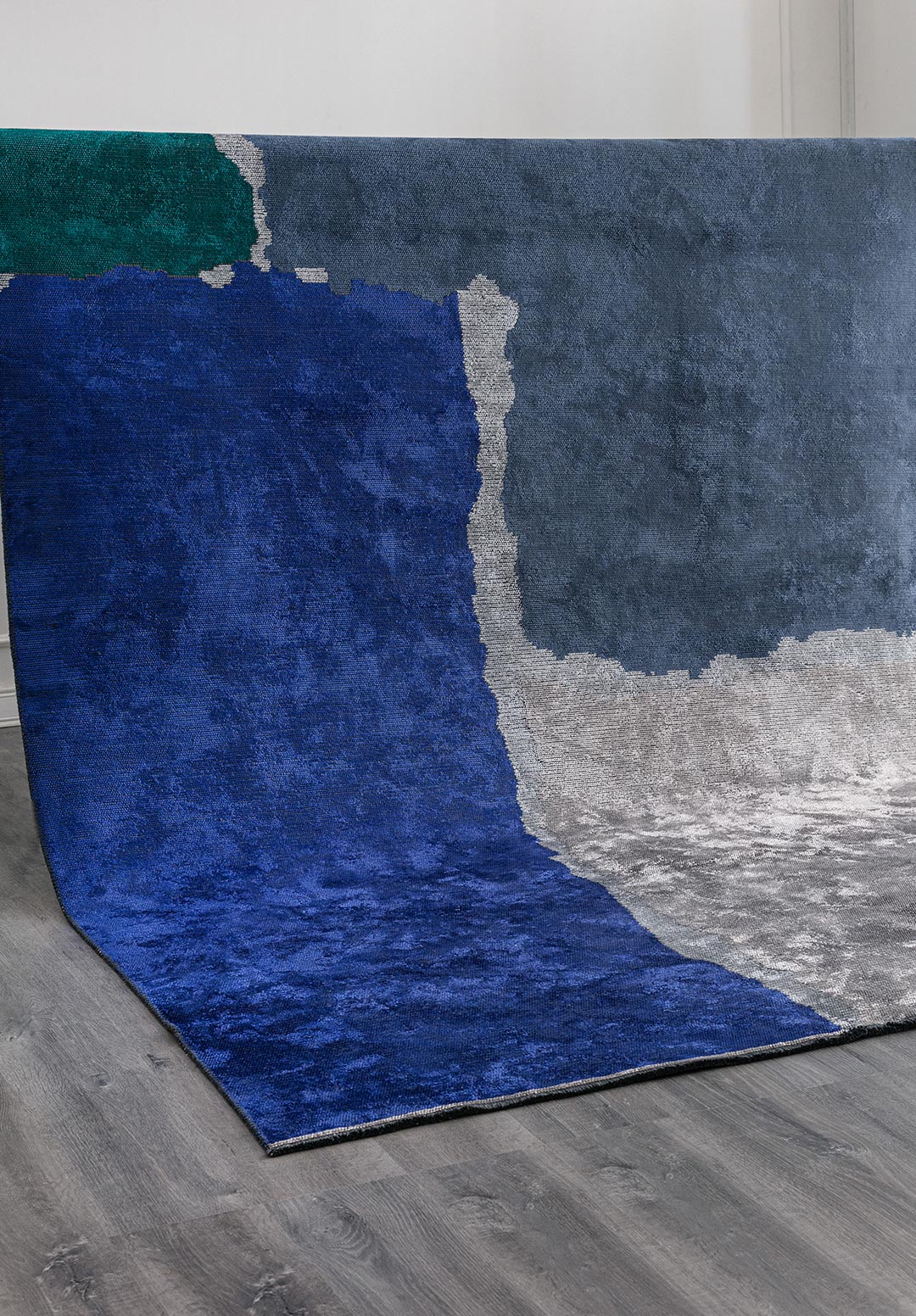 Los Angeles Light Cream - Navy Blue Rug Rugs - Venetto Design Venettodesign.com