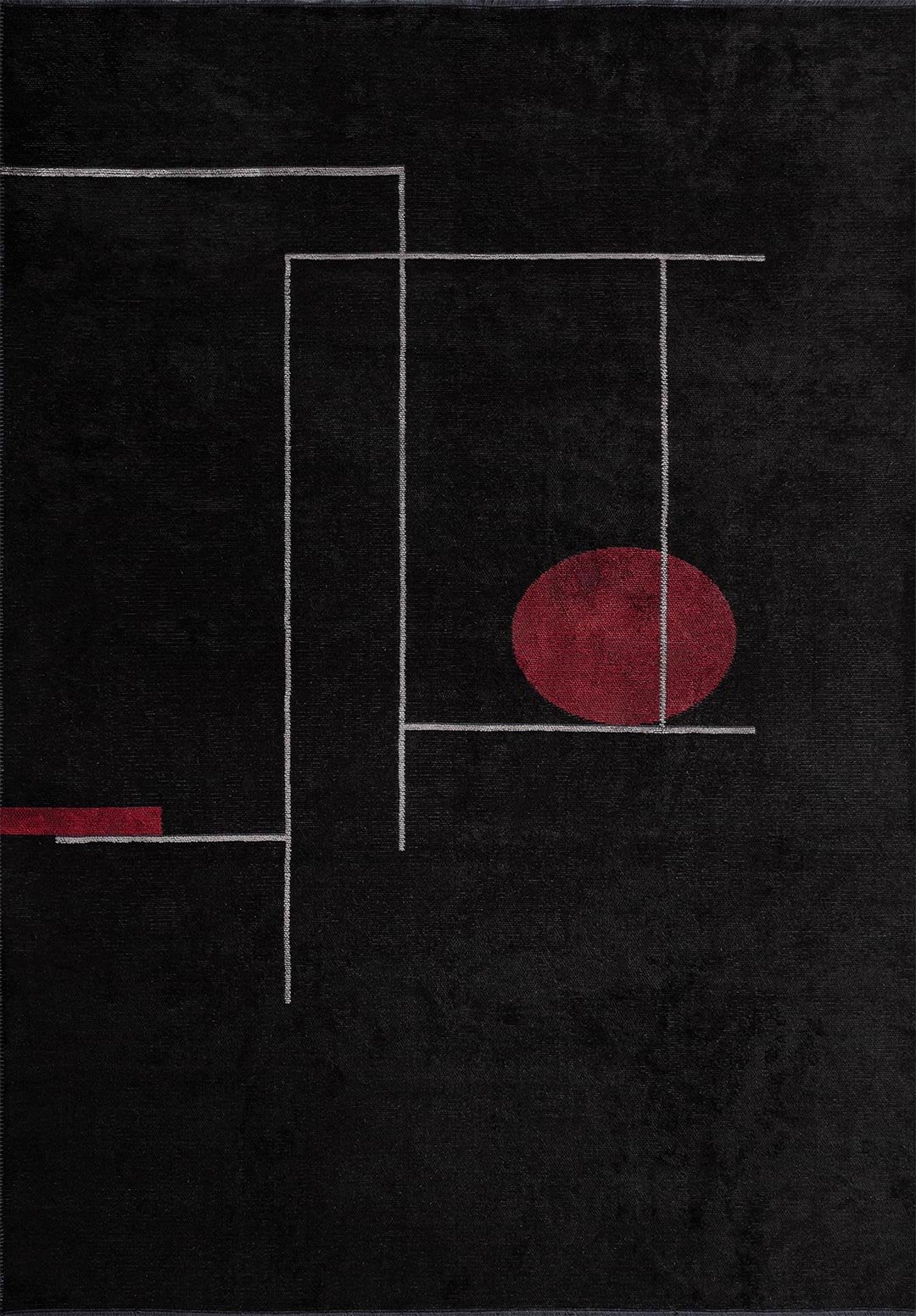 Circus Black - Red Rug Rugs - Venetto Design Venettodesign.com