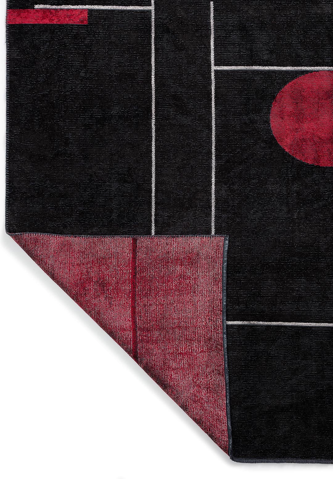 Circus Black - Red Rug Rugs - Venetto Design Venettodesign.com