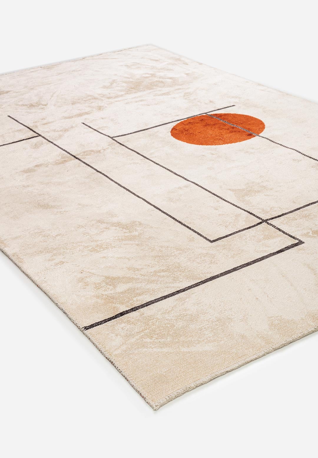 Circus Ecru - Rust Rug