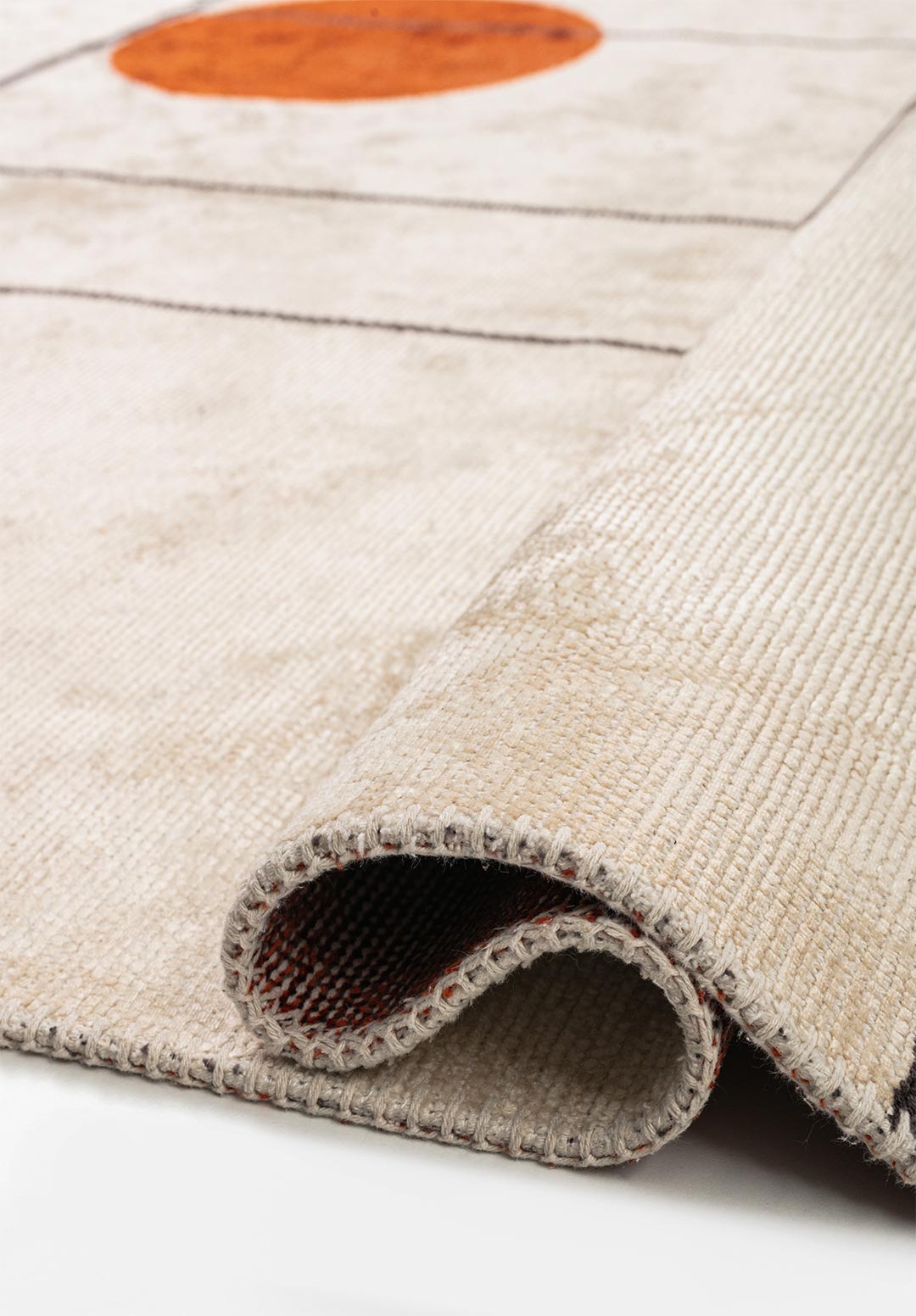Circus Ecru - Rust Rug