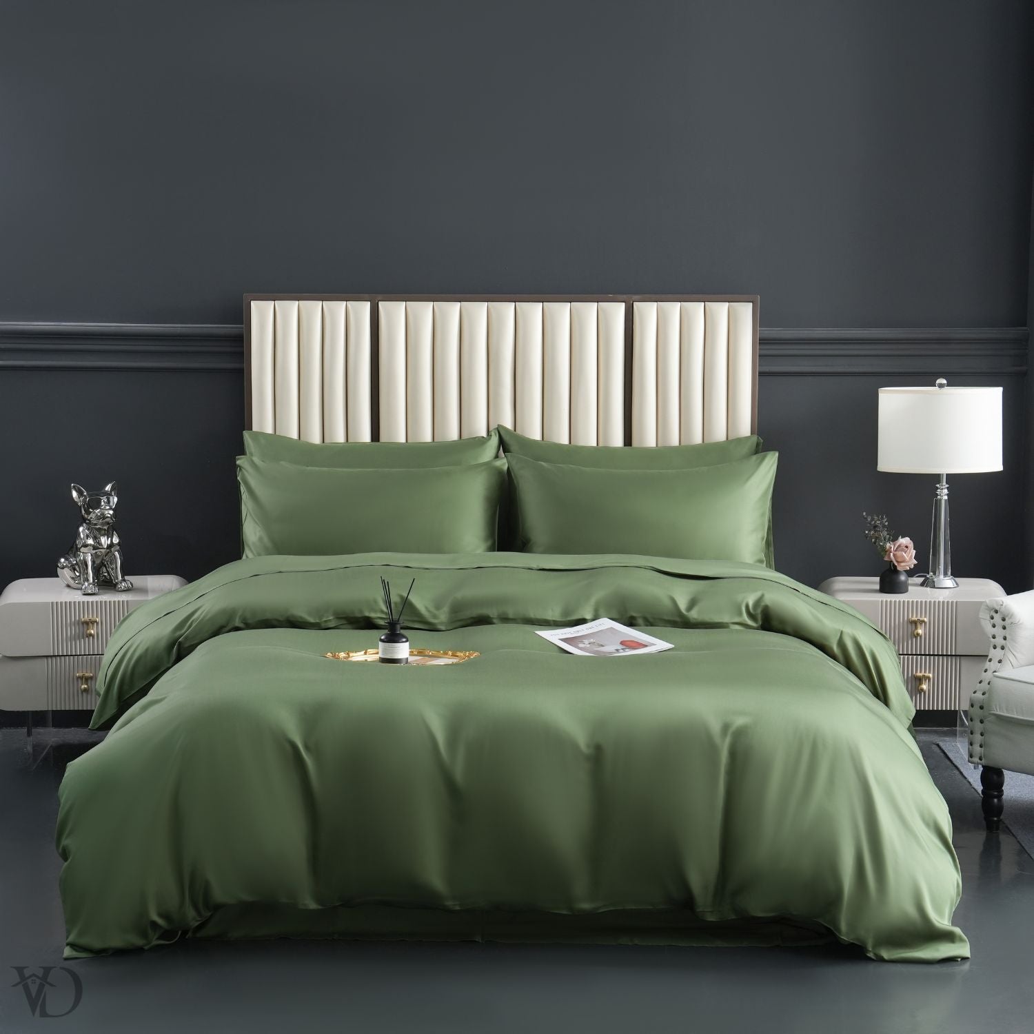 Green Dream Olive Luxury Bamboo Bedding Set