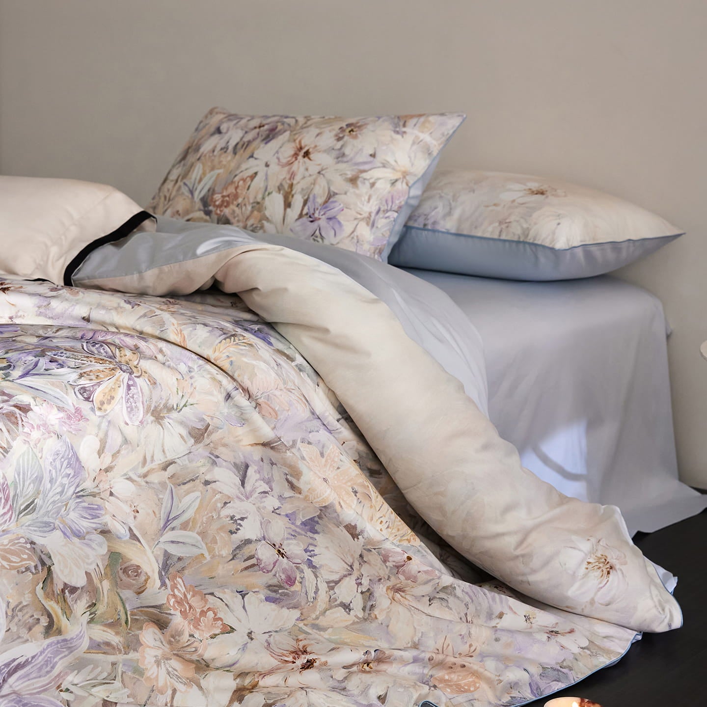 Lysora Sky Meadow Botanical Luxury Egyptian Cotton Duvet Cover Set with Watercolor Floral Print - Venetto Design Venettodesign.com