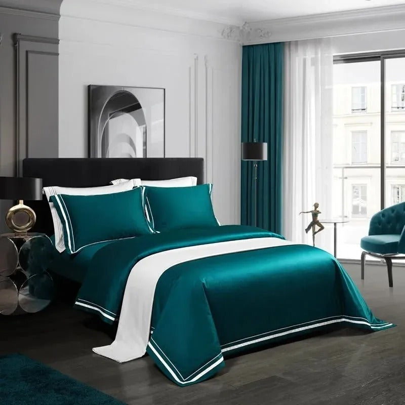 Ona Green Luxury Egyptian Cotton Bedding Set