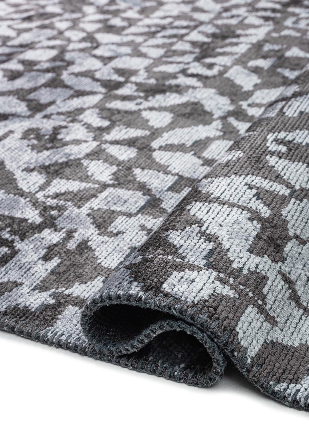 Bologna Charcoal - Ice Blue Rug