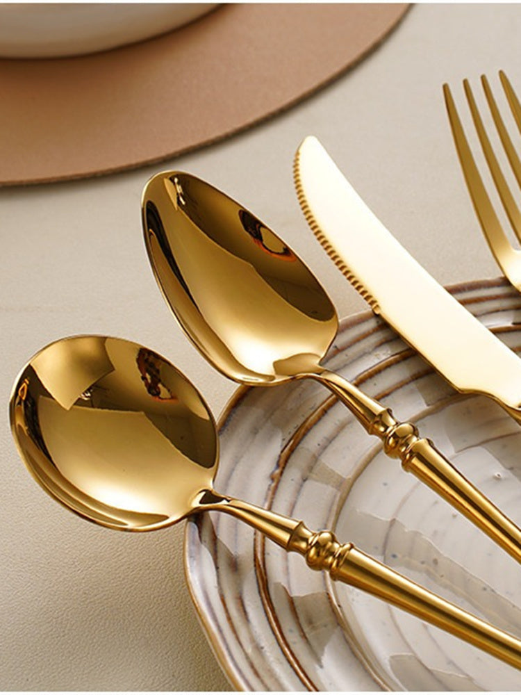 Xena Gold Stainless Steel Cutlery Set
