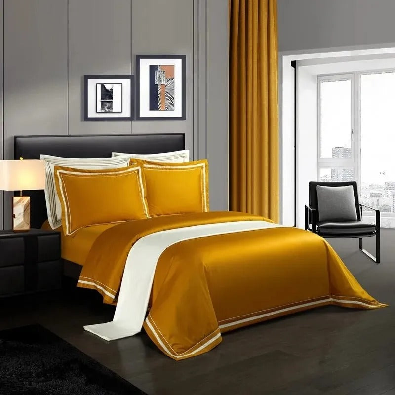 Ona Gold Luxury Egyptian Cotton Bedding Set