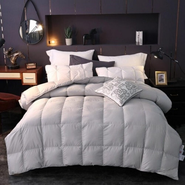 Bahiya Square Quilted Cotton Goose Down Filling Comforter