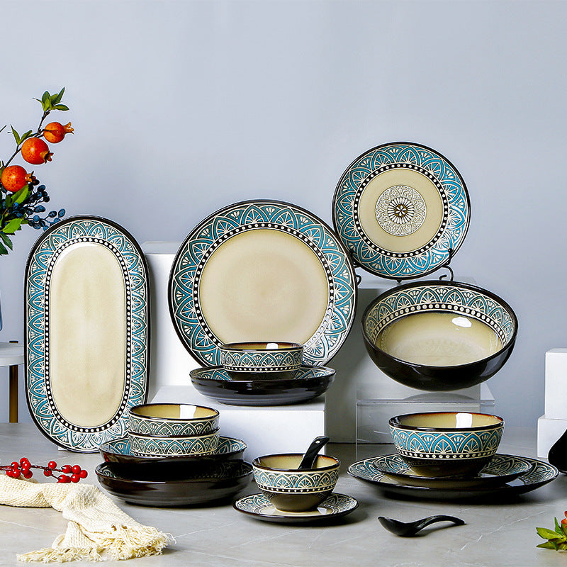 Stoneware shop dinnerware set