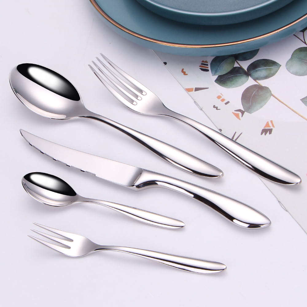 Marissa Silver Luxury 18/10 Stainless Steel Cutlery Set - Venetto Design Venettodesign.com