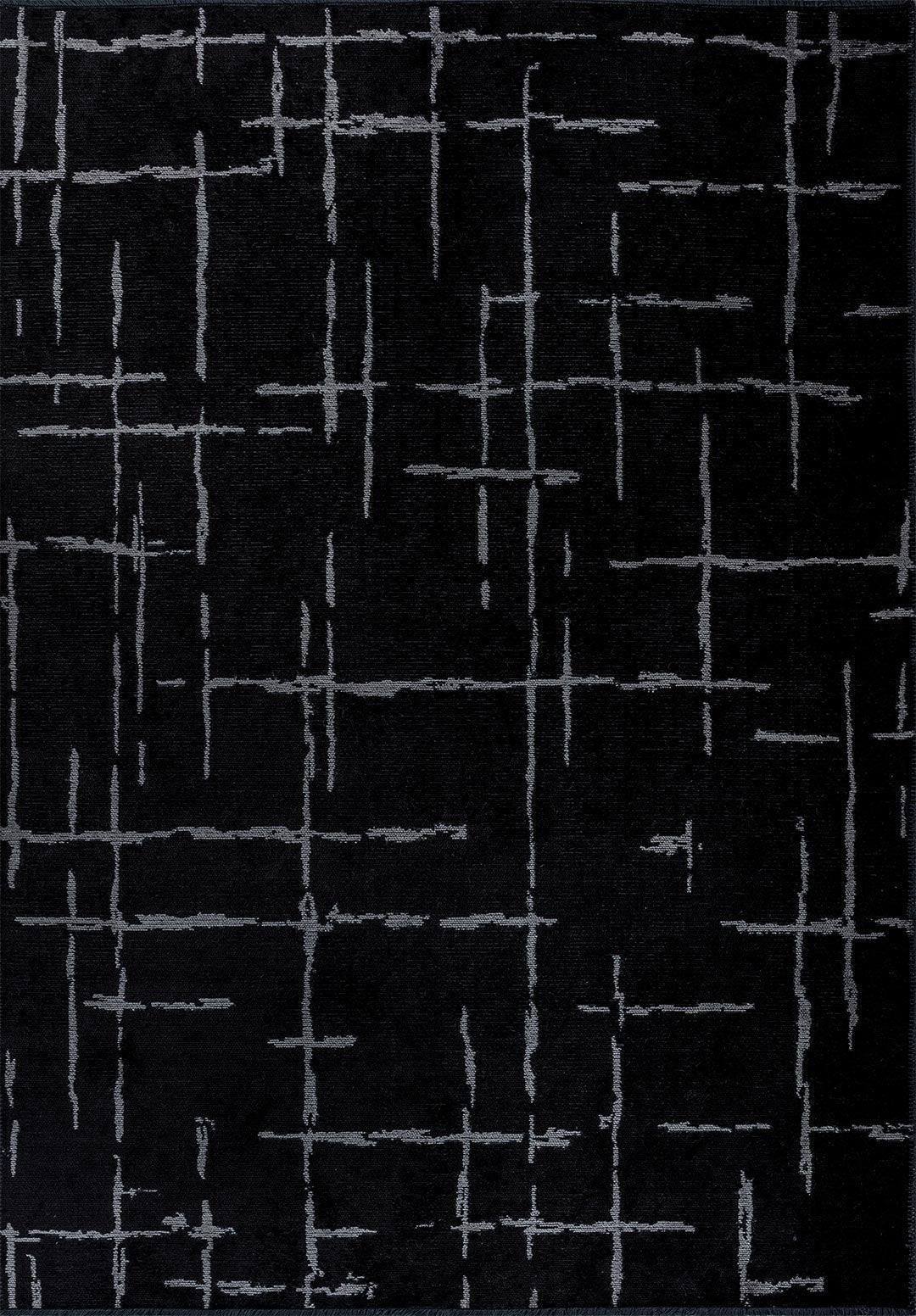 Mark Light Grey - Black Rug Rugs - Venetto Design Venettodesign.com
