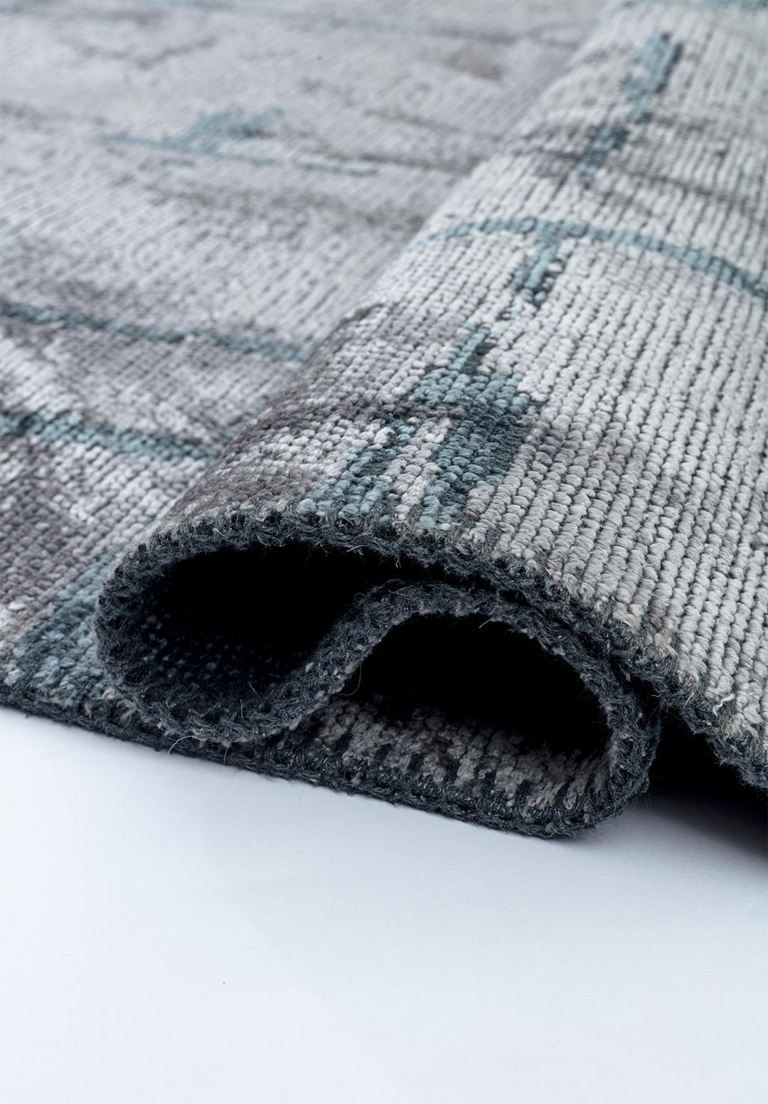 Mark Blue - Light Grey Rug Rugs - Venetto Design Venettodesign.com