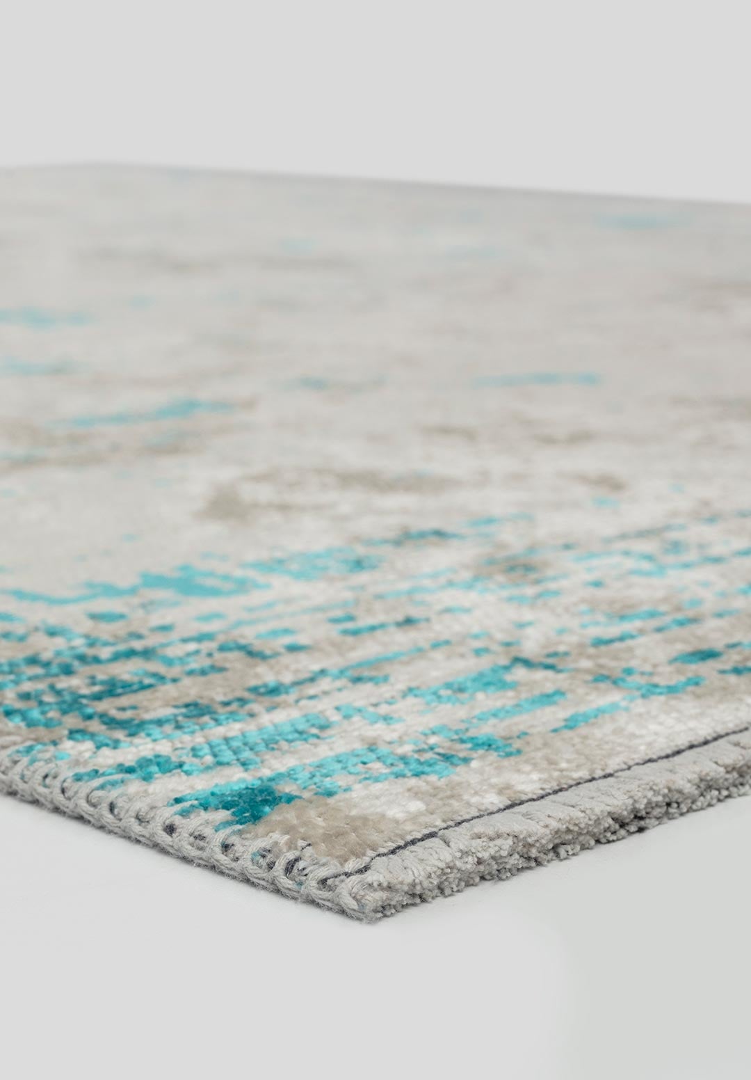 Space Ecru - Turquoise Rug Rugs - Venetto Design Venettodesign.com