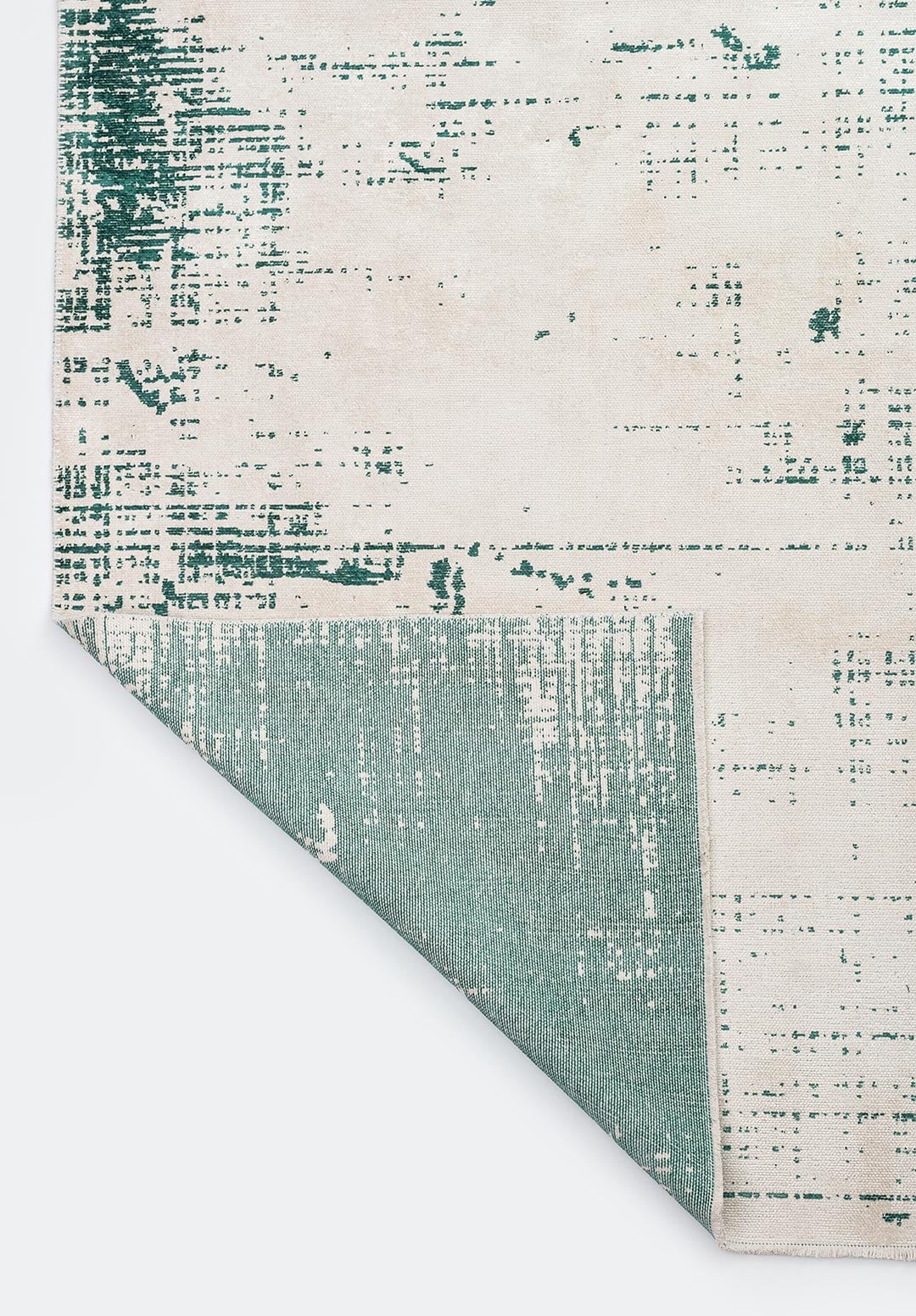 Space Ecru - Dark Green Rug Rugs - Venetto Design Venettodesign.com