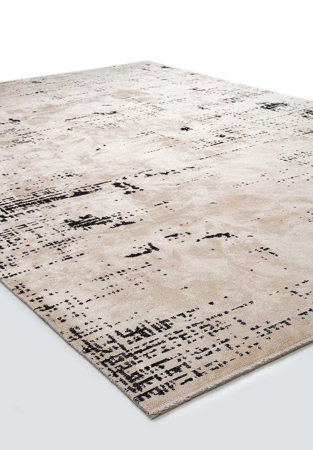 Space Ecru - Black Rug Rugs - Venetto Design Venettodesign.com