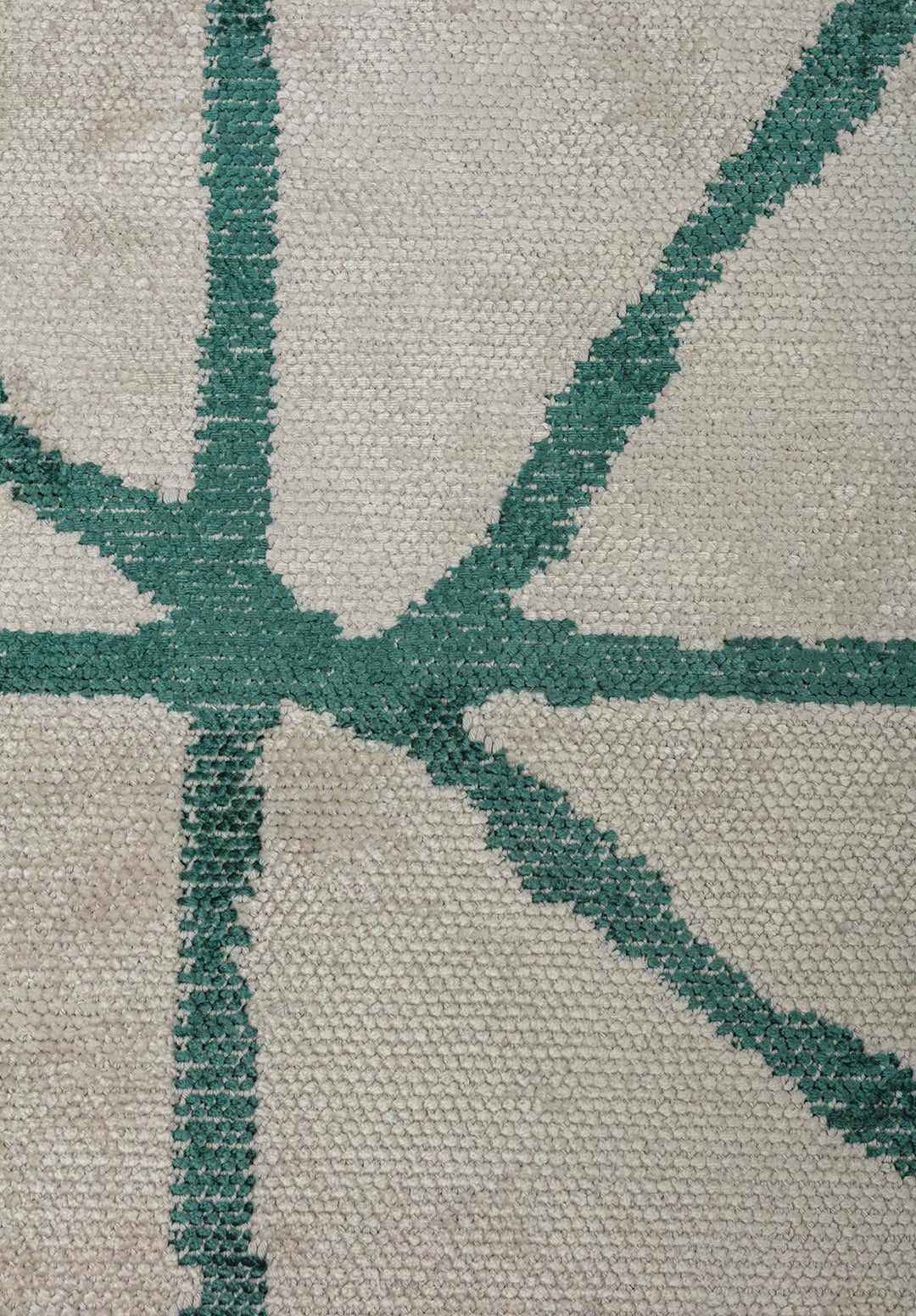 Grid Ecru - Dark Green Rug Rugs - Venetto Design Venettodesign.com