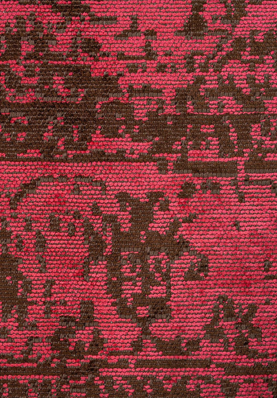 Medallion Dark Brown - Fuchsia Rug Rugs - Venetto Design Venettodesign.com