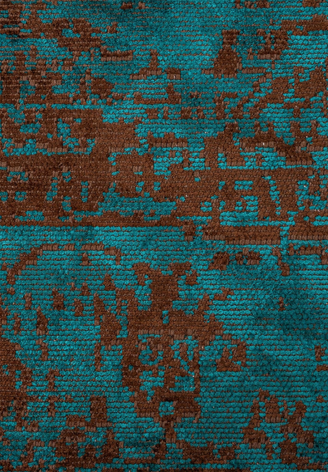 Medallion Dark Brown - Dark Turquoise Rug Rugs - Venetto Design Venettodesign.com