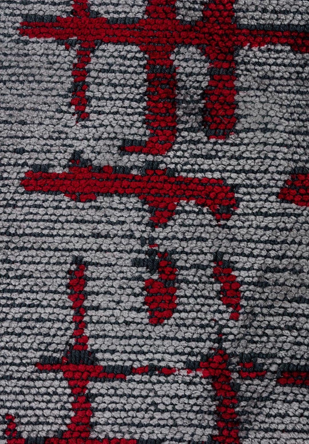 Axis Red - Light Grey Rug Rugs - Venetto Design Venettodesign.com