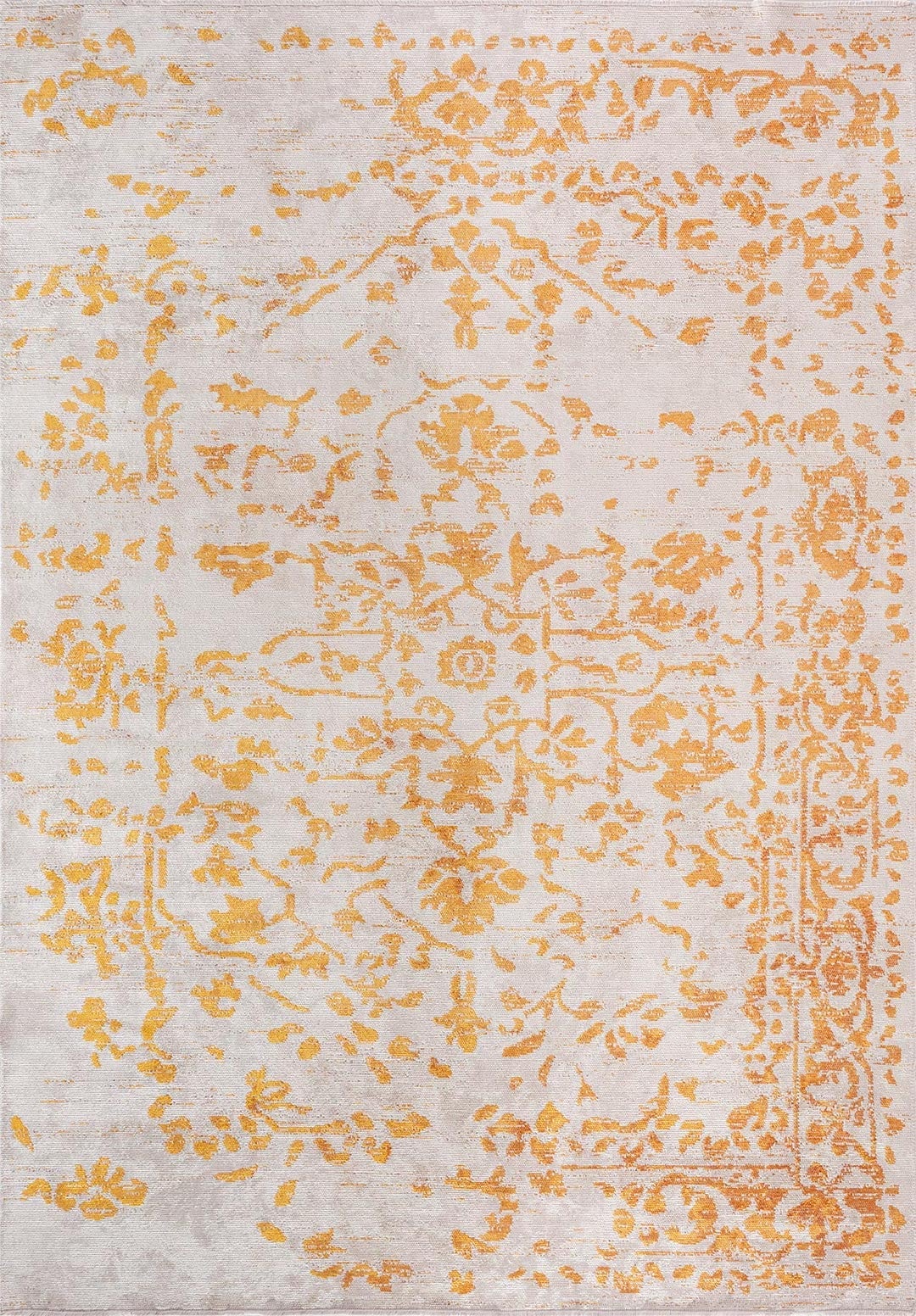 Flora Mustard - Ecru Rug