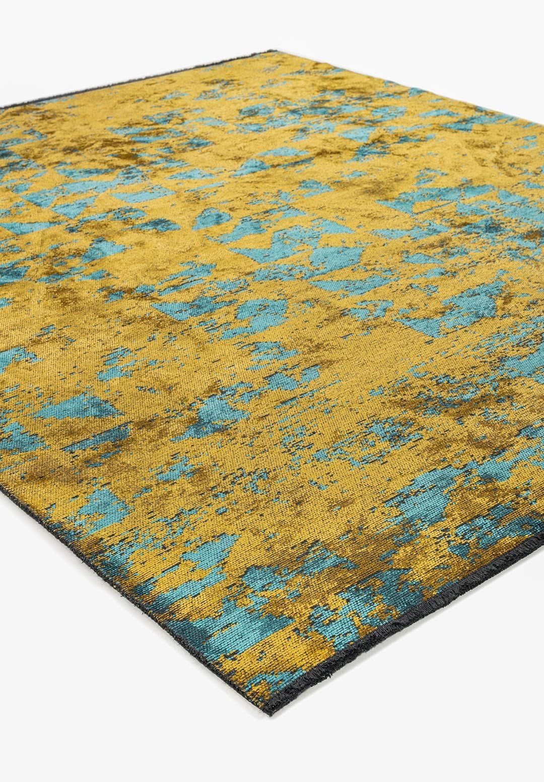Triangle Yellow - Turquoise Rug Rugs - Venetto Design Venettodesign.com