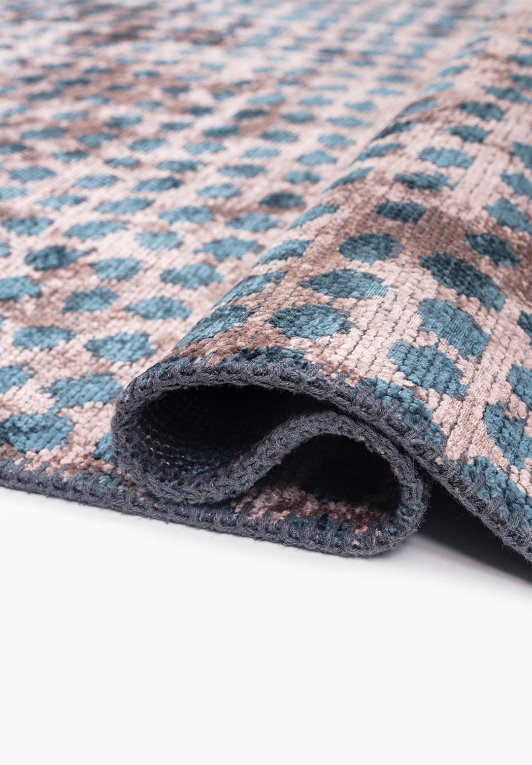Dots Copper - Petrol Rug Rugs - Venetto Design Venettodesign.com