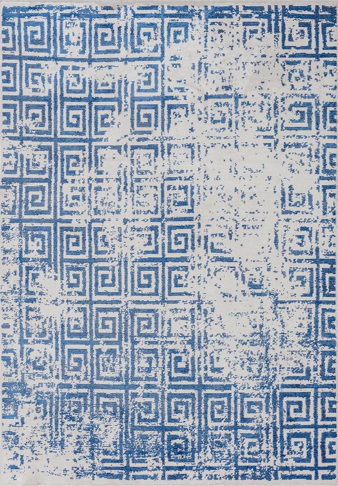Helix Navy Blue - Ecru Rug Rugs - Venetto Design Venettodesign.com