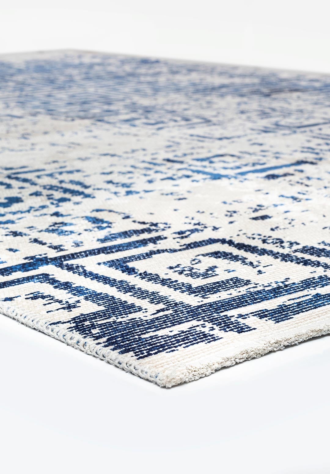 Helix Navy Blue - Ecru Rug Rugs - Venetto Design Venettodesign.com