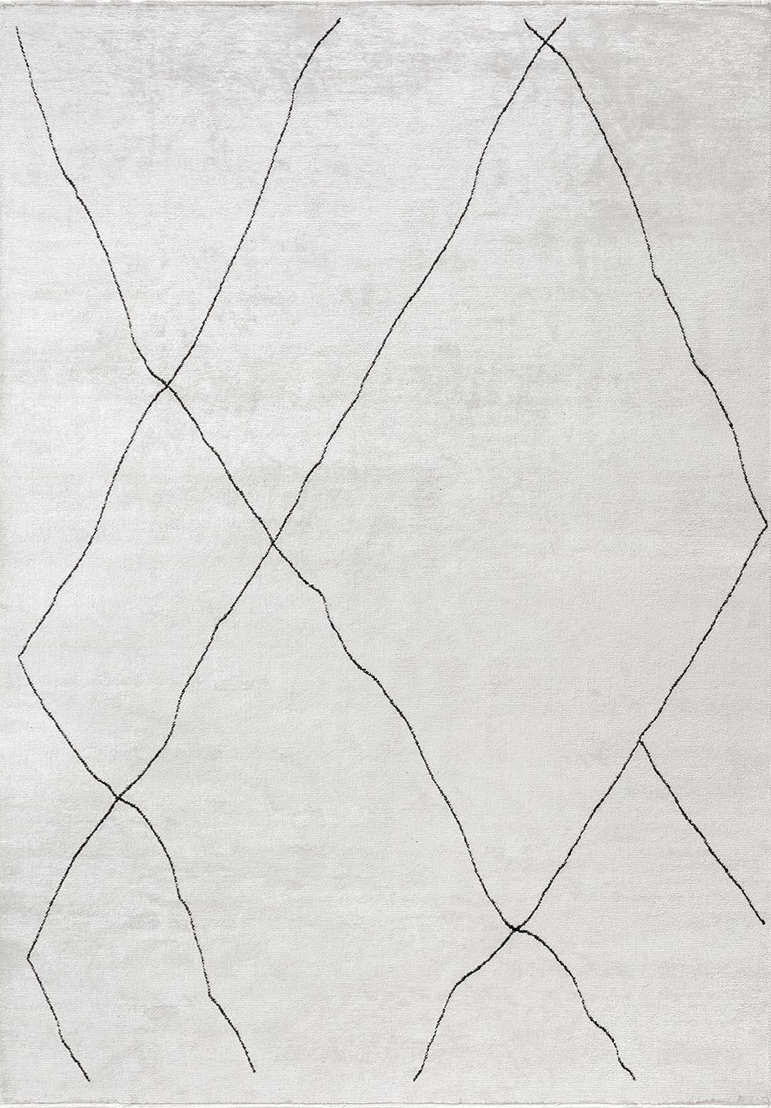 Bohemian Black - Ecru White Rug Rugs - Venetto Design Venettodesign.com