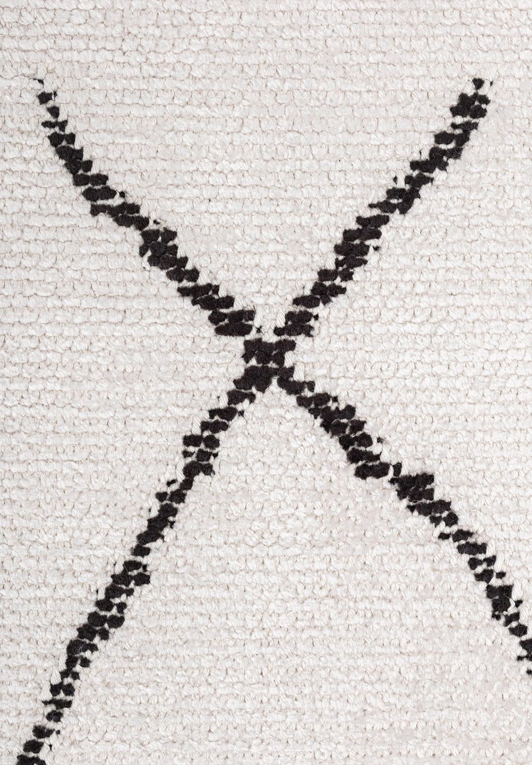 Bohemian Black - Ecru White Rug Rugs - Venetto Design Venettodesign.com