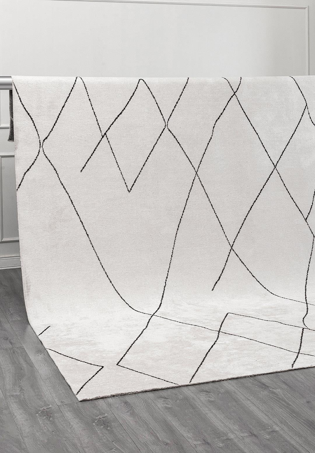 Tribal Black - Ecru Rug Rugs - Venetto Design Venettodesign.com