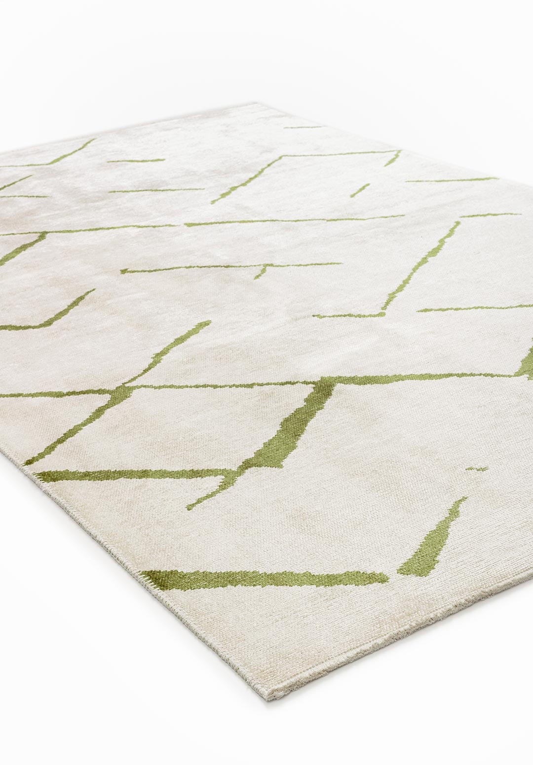 Wave Green - Ecru Rug Rugs - Venetto Design Venettodesign.com