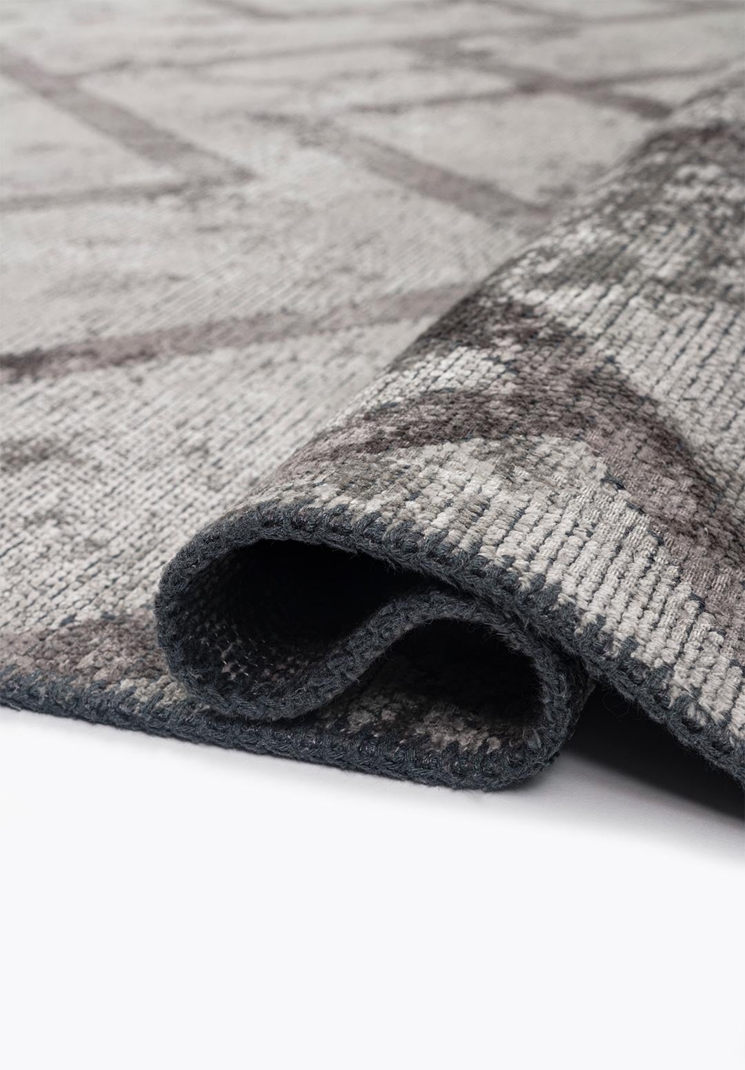 Channel Light Grey - Dark Grey Rug Rugs - Venetto Design Venettodesign.com