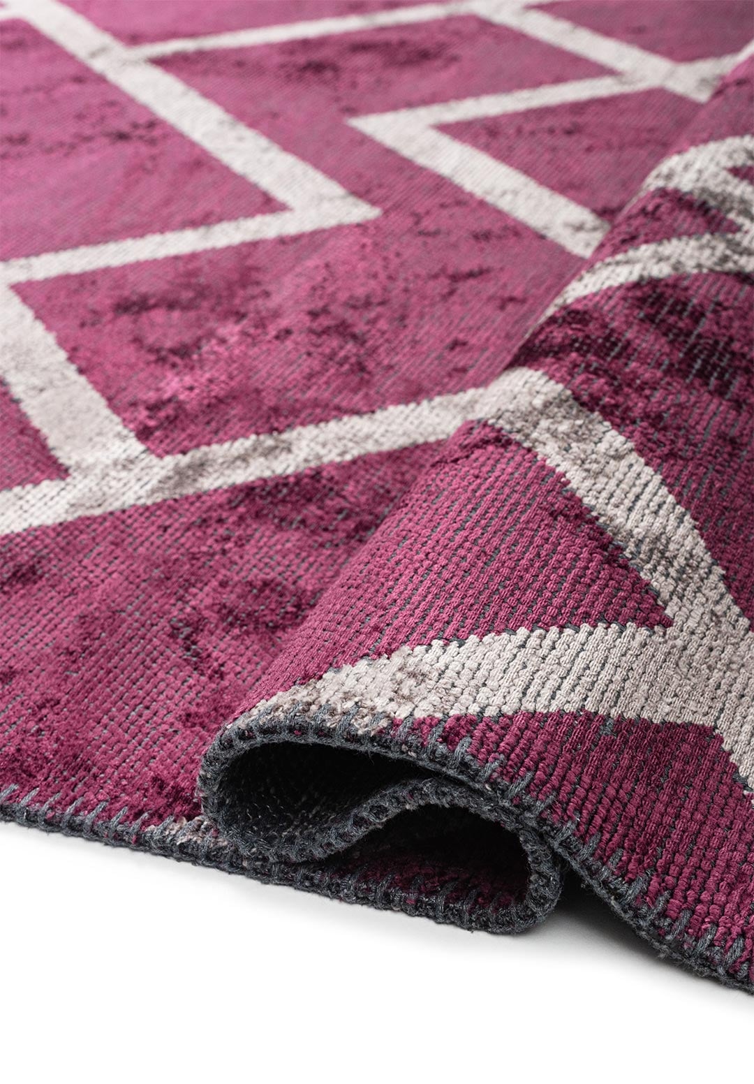 Channel Dark Damson - Dark Grey Rug Rugs - Venetto Design Venettodesign.com