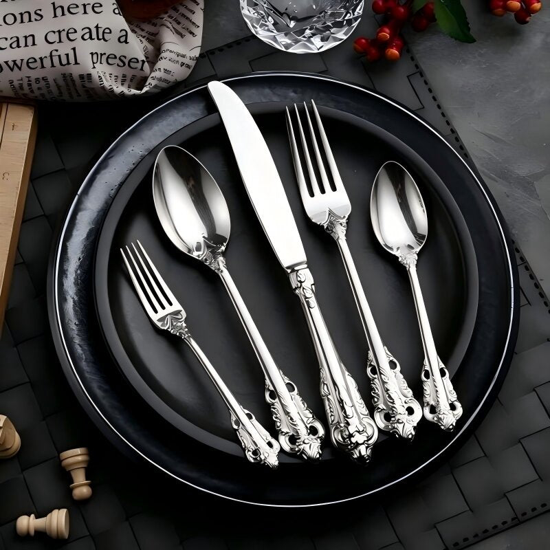 Ducal Silver 18/10 Stainless Steel Cutlery Set with Forged Handle - Venetto Design Venettodesign.com