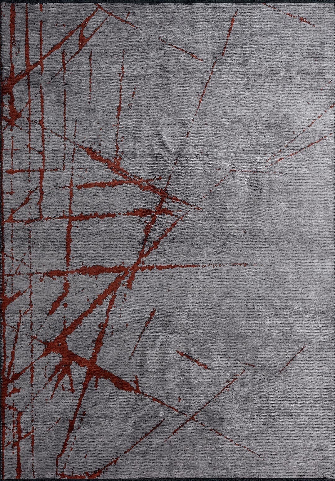 Crack Dark Terra - Light Grey Rug Rugs - Venetto Design Venettodesign.com