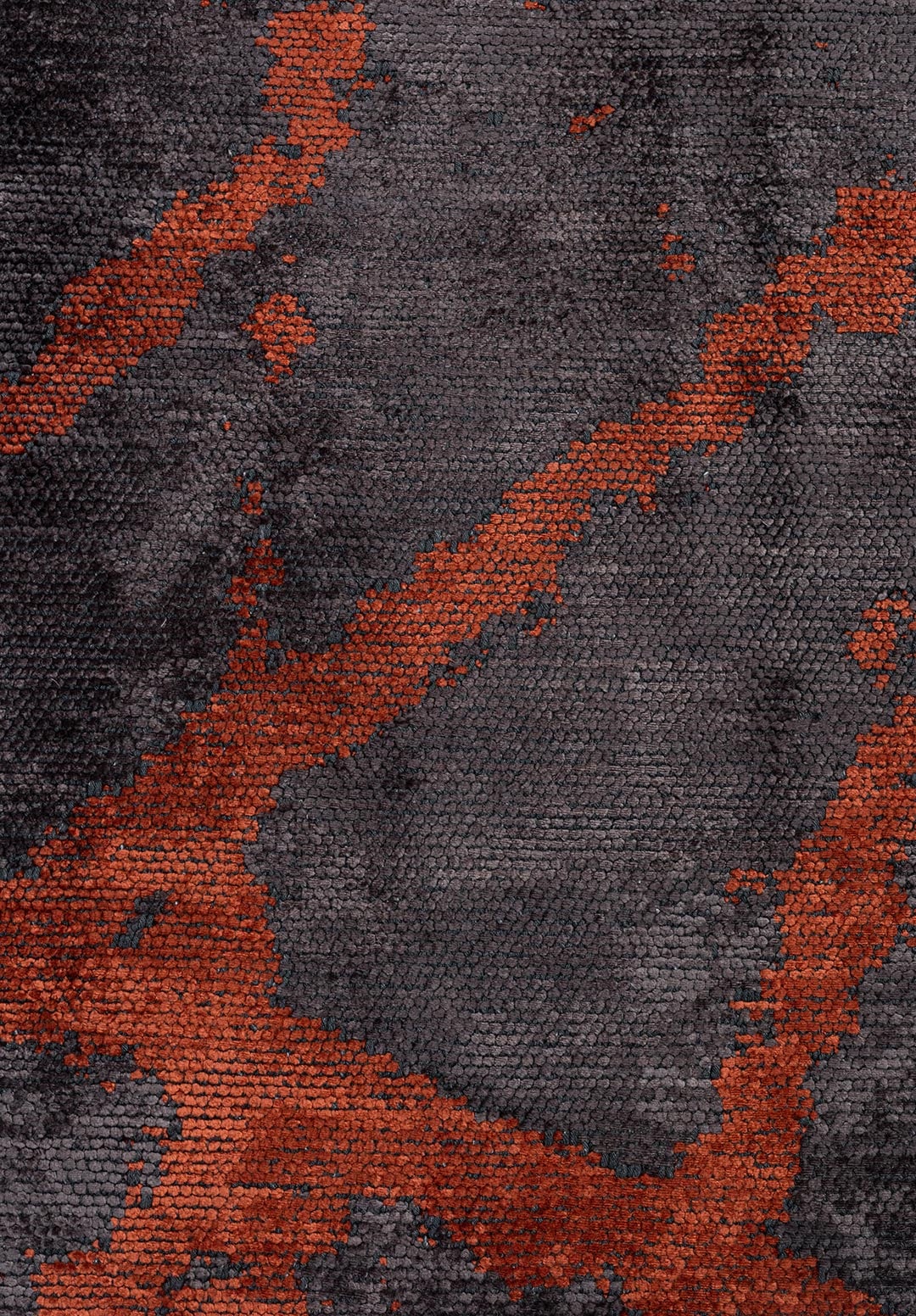 Crack Dark Terra - Charcoal Rug Rugs - Venetto Design Venettodesign.com