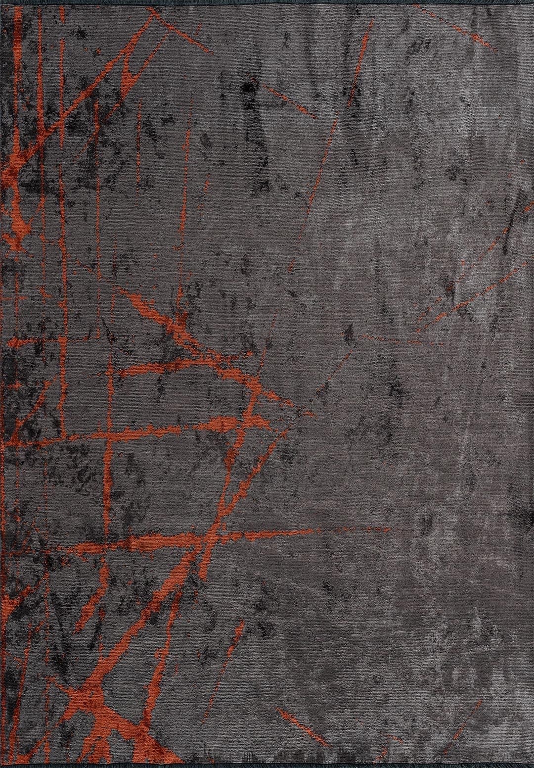 Crack Dark Terra - Charcoal Rug Rugs - Venetto Design Venettodesign.com
