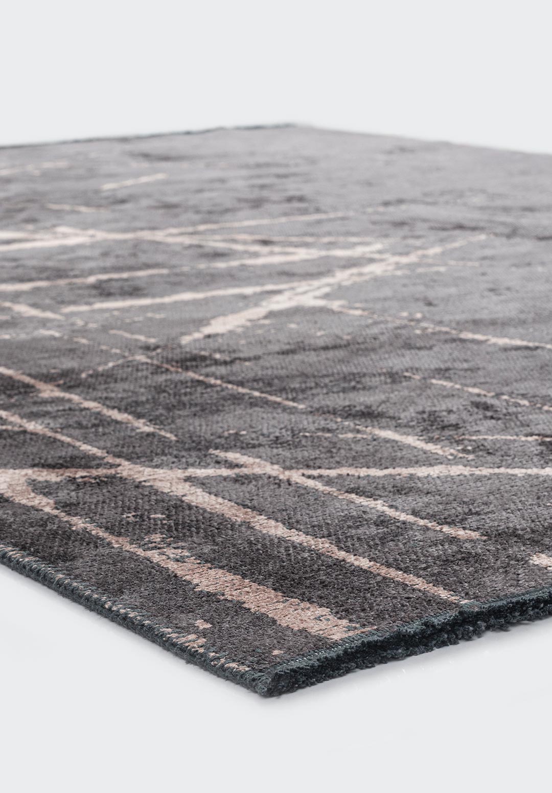 Crack Copper - Charcoal Rug Rugs - Venetto Design Venettodesign.com