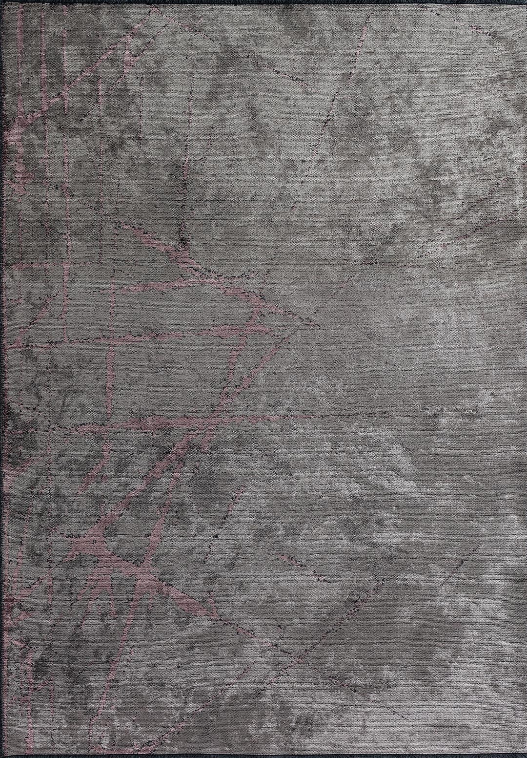 Crack Damson - Grey Rug Rugs - Venetto Design Venettodesign.com