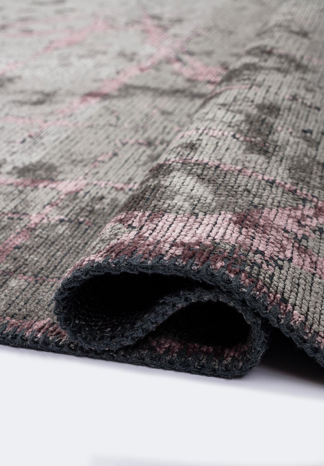 Crack Damson - Grey Rug Rugs - Venetto Design Venettodesign.com