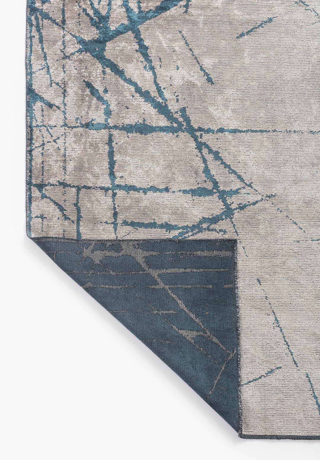 Crack Petrol - Cream Rug Rugs - Venetto Design Venettodesign.com