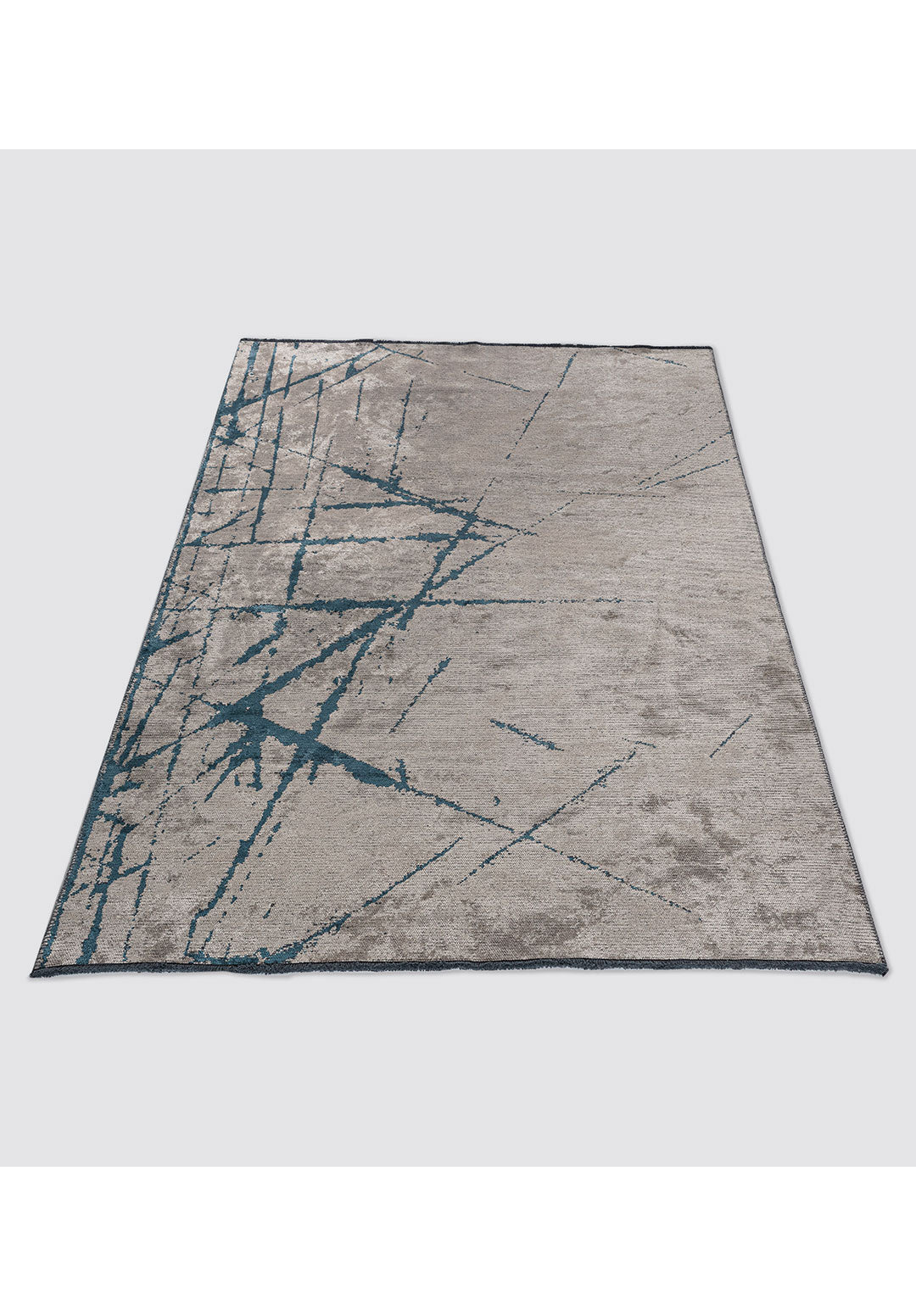 Crack Petrol - Cream Rug Rugs - Venetto Design Venettodesign.com
