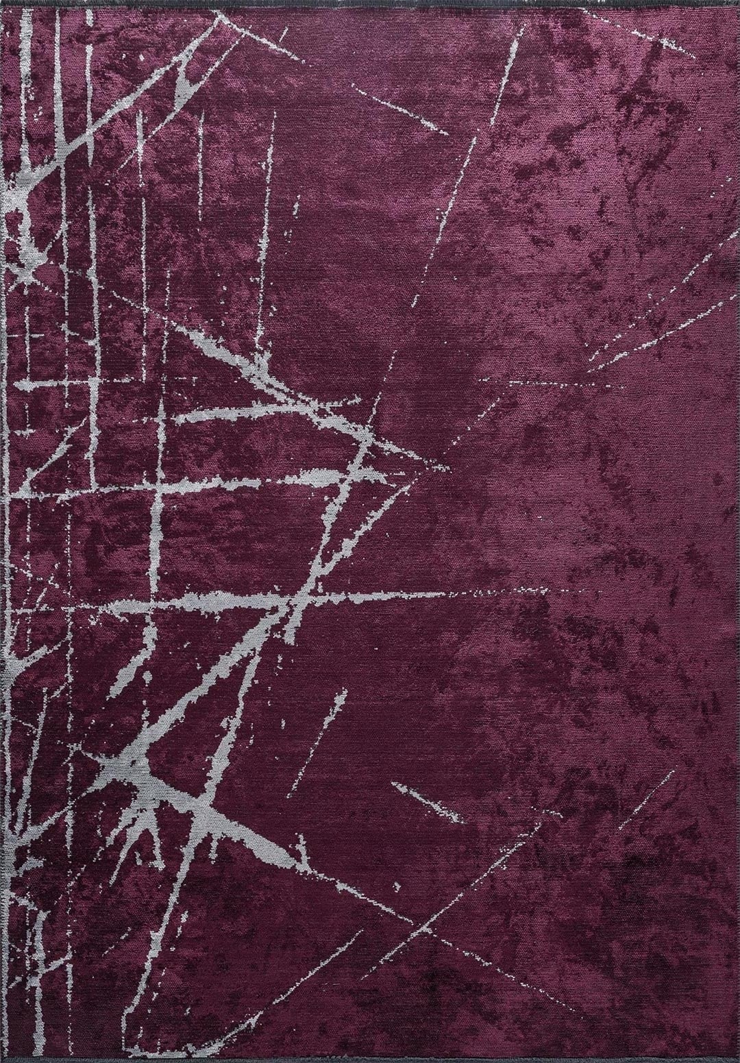 Crack Ice Blue - Dark Damson Rug Rugs - Venetto Design Venettodesign.com