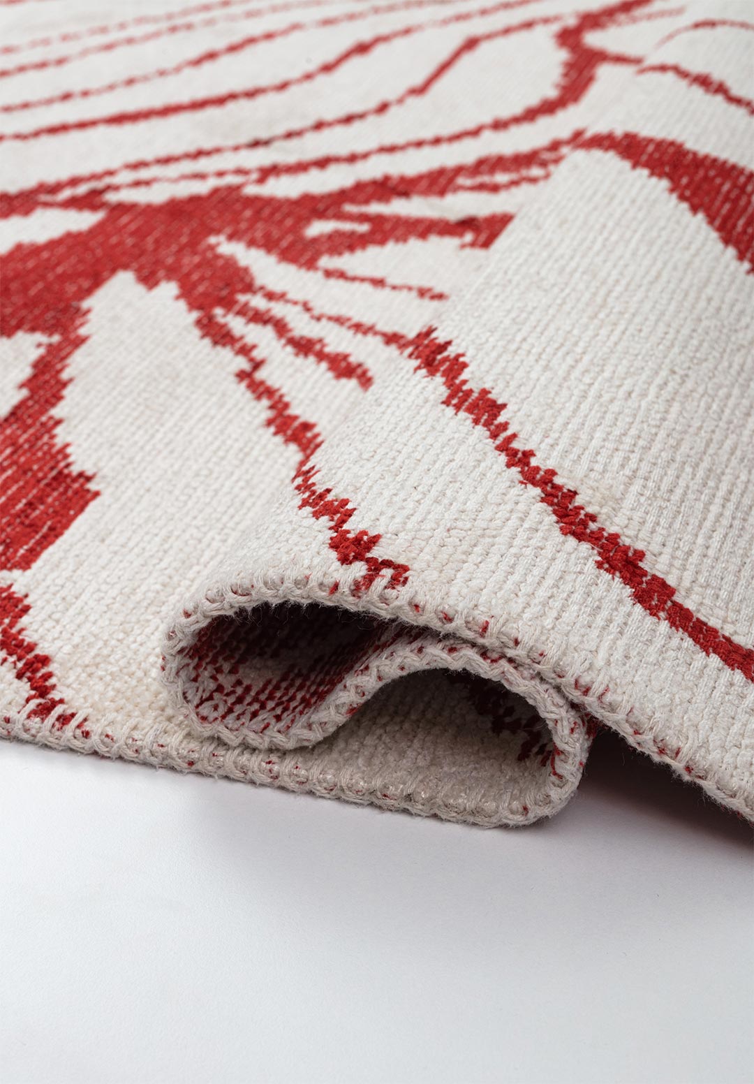 Clove Red - Ecru Rug Rugs - Venetto Design Venettodesign.com