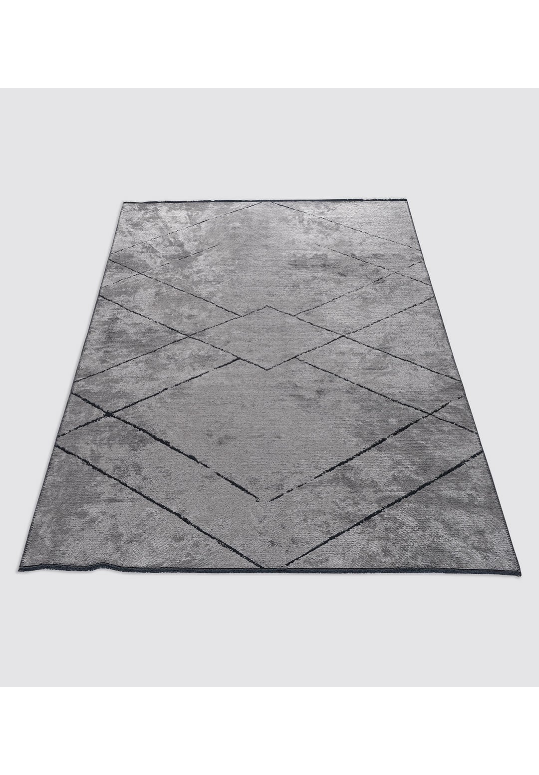 Spider Matte Black - Light Grey Rug Rugs - Venetto Design Venettodesign.com
